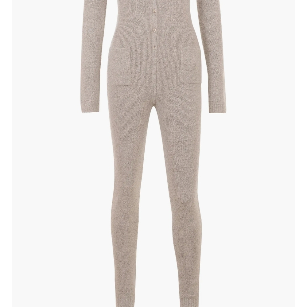 House Of CB Cozy Cream Knit Jumpsuit - Picture 2 of 7